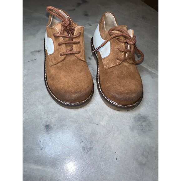 Fin & Vince Suede Retro Saddle Oxford Shoe, Cognac/ Pastel, Size 7 US‎ & Euro 23 - Picture 9 of 14